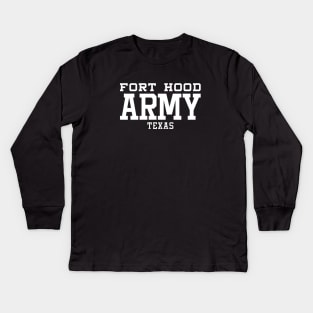 Mod.2 US Army Fort Hood Texas Military Center Kids Long Sleeve T-Shirt